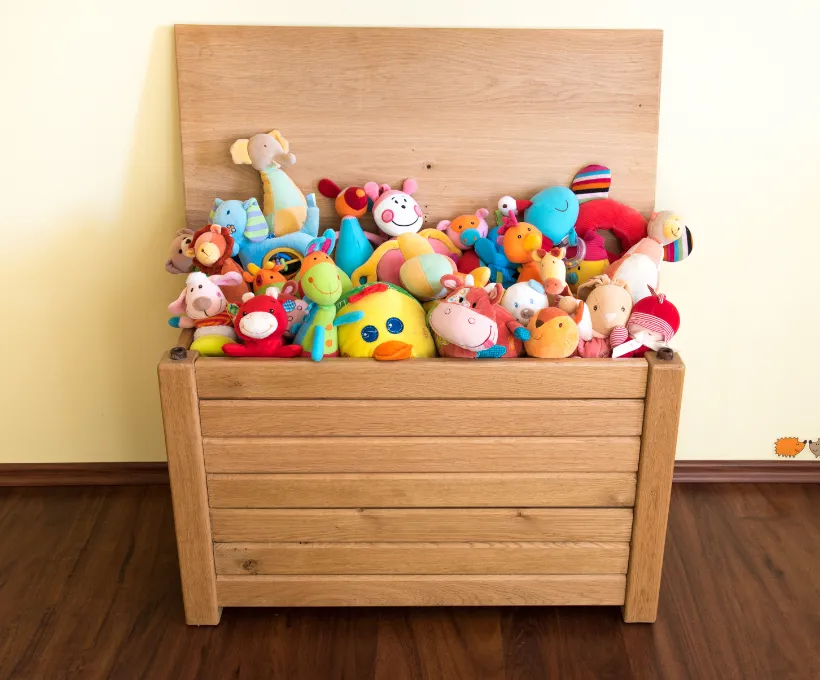 A box full of Soft Plush Toys