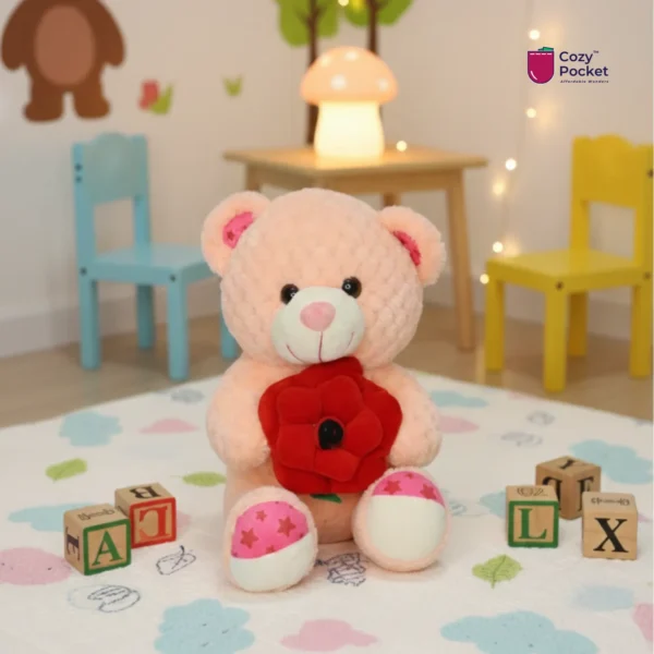 Small teddy with flower