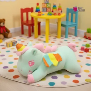 Unicorn Soft Toy, sleeping pose