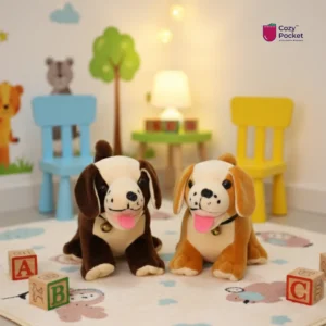 Small Dog with Bell soft toy
