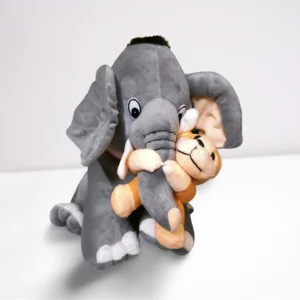 Elephant with Monkey Soft Toy