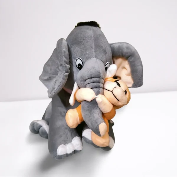 Elephant with Monkey Soft Toy